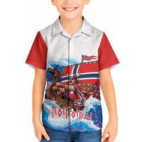 Custom Norway Viking Row - Alt for Norge Hawaiian Shirt Norge Football Supporter Wave Edition