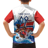 Custom Norway Viking Row - Alt for Norge Hawaiian Shirt Norge Football Supporter Wave Edition