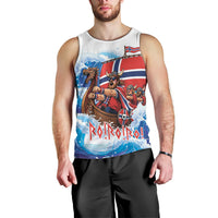 Custom Norway Viking Row - Alt for Norge Men Tank Top Norge Football Supporter Wave Edition