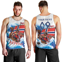 Custom Norway Viking Row - Alt for Norge Men Tank Top Norge Football Supporter Wave Edition