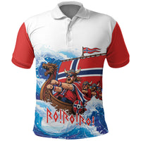 Custom Norway Viking Row - Alt for Norge Polo Shirt Norge Football Supporter Wave Edition