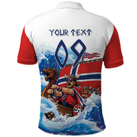 Custom Norway Viking Row - Alt for Norge Polo Shirt Norge Football Supporter Wave Edition