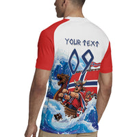 Custom Norway Viking Row - Alt for Norge Rugby Jersey Norge Football Supporter Wave Edition