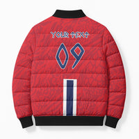 Custom Norway Viking Row - Alt for Norge Bomber Puffer Jacket Norge Football Supporter Flag Edition