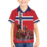 Custom Norway Viking Row - Alt for Norge Hawaiian Shirt Norge Football Supporter Flag Edition