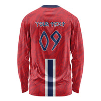 Custom Norway Viking Row - Alt for Norge Long Sleeve Shirt Norge Football Supporter Flag Edition