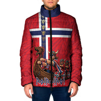 Custom Norway Viking Row - Alt for Norge Padded Jacket Norge Football Supporter Flag Edition