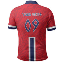 Custom Norway Viking Row - Alt for Norge Polo Shirt Norge Football Supporter Flag Edition