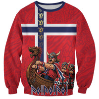 Custom Norway Viking Row - Alt for Norge Sweatshirt Norge Football Supporter Flag Edition
