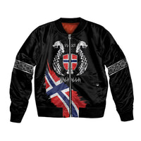 Victory or Valhalla Norway Football Personalized Bomber Jacket Norge Football Supporter