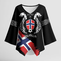 Victory or Valhalla Norway Football Personalized Kimono Sleeve Blouse Norge Football Supporter
