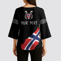 Victory or Valhalla Norway Football Personalized Kimono Sleeve Blouse Norge Football Supporter