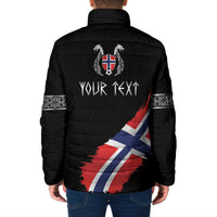 Victory or Valhalla Norway Football Personalized Padded Jacket Norge Football Supporter