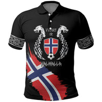 Victory or Valhalla Norway Football Personalized Polo Shirt Norge Football Supporter