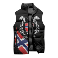 Victory or Valhalla Norway Football Personalized Sleeveless Puffer Jacket Norge Football Supporter