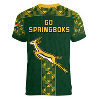Springboks Rugby Women V Neck T Shirt South Africa Go Champions World Cup 2023 - Wonder Print Shop