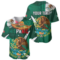 Mexico Hispanic Heritage Personalized Baseball Jersey With Aguila Mexicana LT9 - Wonder Print Shop