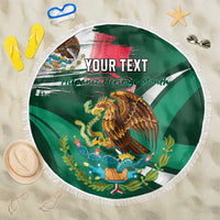 Mexico Hispanic Heritage Personalized Beach Blanket With Aguila Mexicana LT9 - Wonder Print Shop