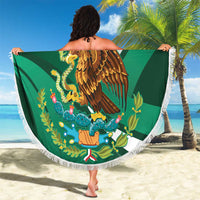Mexico Hispanic Heritage Personalized Beach Blanket With Aguila Mexicana LT9 - Wonder Print Shop
