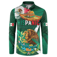 Mexico Hispanic Heritage Personalized Button Sweatshirt With Aguila Mexicana LT9 - Wonder Print Shop