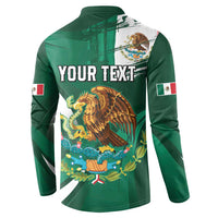 Mexico Hispanic Heritage Personalized Button Sweatshirt With Aguila Mexicana LT9 - Wonder Print Shop