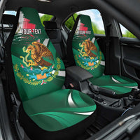 Mexico Hispanic Heritage Personalized Car Seat Cover With Aguila Mexicana LT9 - Wonder Print Shop