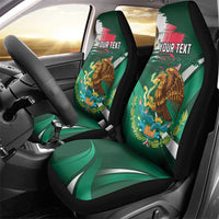 Mexico Hispanic Heritage Personalized Car Seat Cover With Aguila Mexicana LT9 - Wonder Print Shop