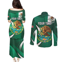 Mexico Hispanic Heritage Personalized Couples Matching Puletasi and Long Sleeve Button Shirt With Aguila Mexicana LT9 - Wonder Print Shop