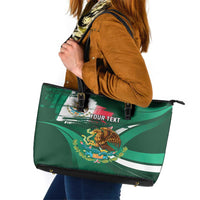 Mexico Hispanic Heritage Personalized Leather Tote Bag With Aguila Mexicana - Wonder Print Shop