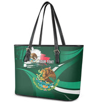 Mexico Hispanic Heritage Personalized Leather Tote Bag With Aguila Mexicana - Wonder Print Shop