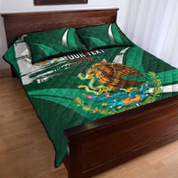Mexico Hispanic Heritage Personalized Quilt Bed Set With Aguila Mexicana - Wonder Print Shop