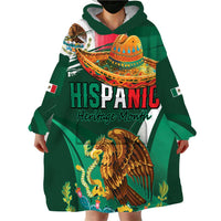 Mexico Hispanic Heritage Personalized Wearable Blanket Hoodie With Aguila Mexicana - Wonder Print Shop
