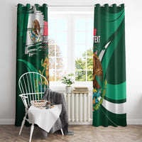 Mexico Hispanic Heritage Personalized Window Curtain With Aguila Mexicana - Wonder Print Shop