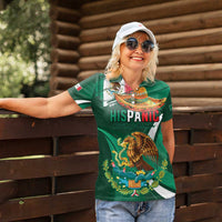 Mexico Hispanic Heritage Personalized Women Polo Shirt With Aguila Mexicana - Wonder Print Shop
