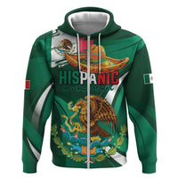 Mexico Hispanic Heritage Personalized Zip Hoodie With Aguila Mexicana - Wonder Print Shop