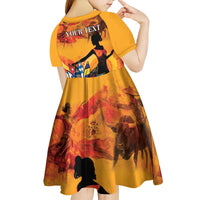 Spain Hispanic Heritage Personalized Kid Short Sleeve Dress - Wonder Print Shop