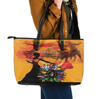 Spain Hispanic Heritage Personalized Leather Tote Bag - Wonder Print Shop