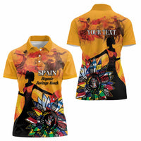 Spain Hispanic Heritage Personalized Women Polo Shirt - Wonder Print Shop