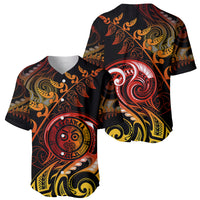 New Zealand Baseball Jersey Aotearoa Wisdom Face Maori Fern Tattoo Arty LT9 - Wonder Print Shop