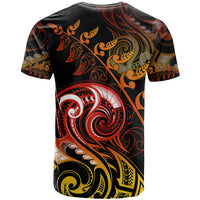 New Zealand T Shirt Aotearoa Wisdom Face Maori Fern Tattoo Arty - Wonder Print Shop