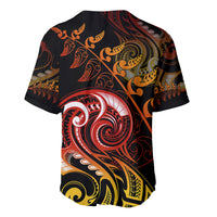 New Zealand Baseball Jersey Aotearoa Hei-Tiki Maori Fern Tattoo Arty LT9 - Wonder Print Shop