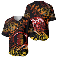 New Zealand Baseball Jersey Aotearoa Hei-Tiki Maori Fern Tattoo Arty LT9 - Wonder Print Shop