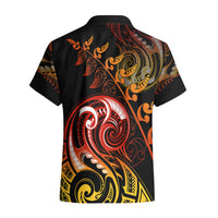 New Zealand Hawaiian Shirt Aotearoa Hei-Tiki Maori Fern Tattoo Arty - Wonder Print Shop