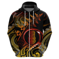 New Zealand Hoodie Aotearoa Hei-Tiki Maori Fern Tattoo Arty - Wonder Print Shop