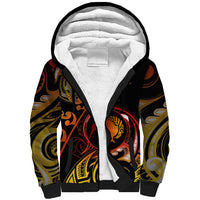 New Zealand Sherpa Hoodie Aotearoa Kiwi Bird Maori Fern Tattoo Arty - Wonder Print Shop