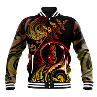 New Zealand Baseball Jacket Aotearoa Manaia Maori Fern Tattoo Arty LT9 - Wonder Print Shop