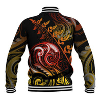New Zealand Baseball Jacket Aotearoa Manaia Maori Fern Tattoo Arty LT9 - Wonder Print Shop