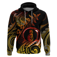 New Zealand Hoodie Aotearoa Manaia Maori Fern Tattoo Arty - Wonder Print Shop