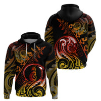 New Zealand Hoodie Aotearoa Manaia Maori Fern Tattoo Arty - Wonder Print Shop