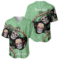 Mexican Sugar Skull Personalized Baseball Jersey Dia de Los Muertos Vibe LT9 - Wonder Print Shop